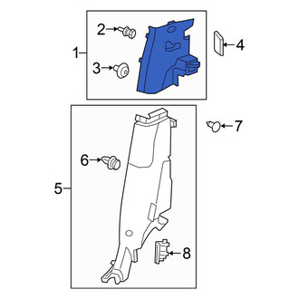Honda OE - Left Upper Body C-Pillar Trim Panel