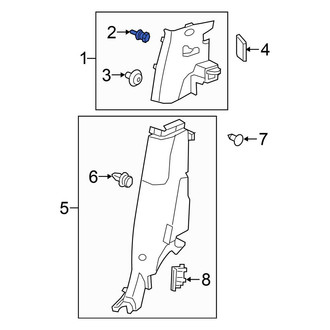 Honda OE - Front Quarter Panel Trim Panel Clip
