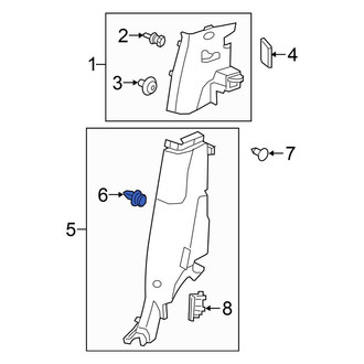 Honda OE - Lower Body B-Pillar Trim Panel Clip
