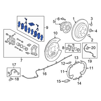 Honda OE - Rear Disc Brake Pad Set