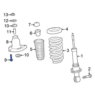 Honda OE - Suspension Shock Absorber Mounting Bolt