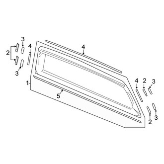 Honda OE - Rear Body & Floor - Glass & Hardware (W/O Sliding Window), (RT / RTS / Sport)
