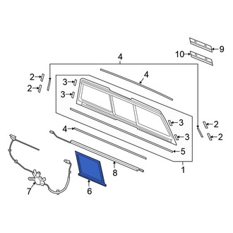 Honda OE - Rear Cab Sliding Glass