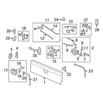 Honda OE - Tail Gate - Gate & Hardware