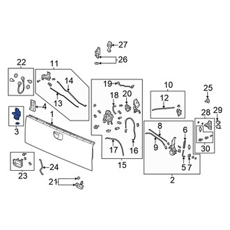 Honda OE - Rear Left Tailgate Hinge