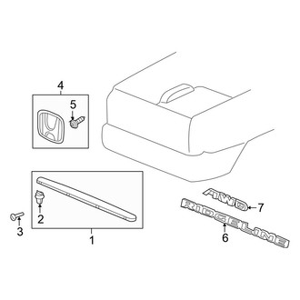 Honda OE - Tail Gate - Exterior Trim