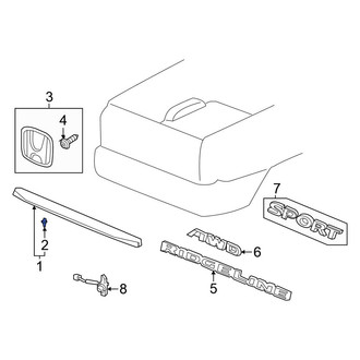 Honda OE - Tailgate Molding Clip