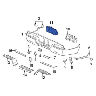 Honda OE - Rear Left Bumper Impact Absorber