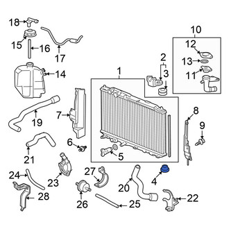 Honda OE - Lower Radiator Insulator