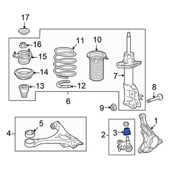 Honda OE - Front Lower Suspension Ball Joint Boot
