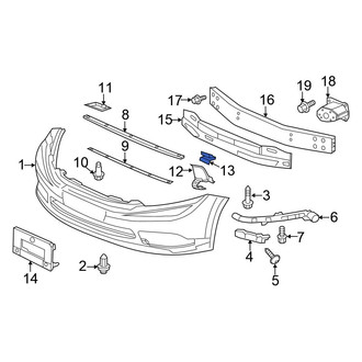 Honda OE - Bumper Impact Strip Clip