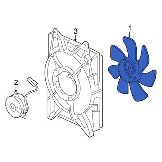 Honda OE - Right Engine Cooling Fan Blade