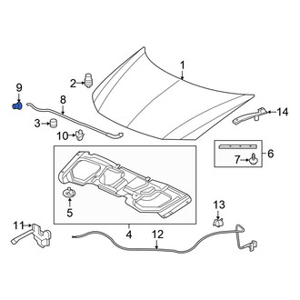Honda OE - Hood Prop Rod Grommet