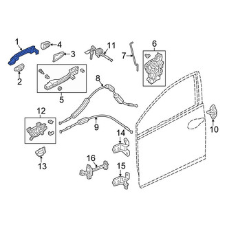 Honda OE - Front Left Outer Exterior Door Handle