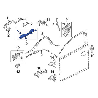 Honda OE - Front Left Exterior Door Handle Base