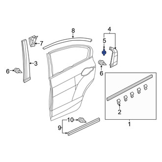 Honda OE - Front Wheel Arch Molding Clip