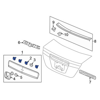 Honda OE - License Plate Light Panel Clip