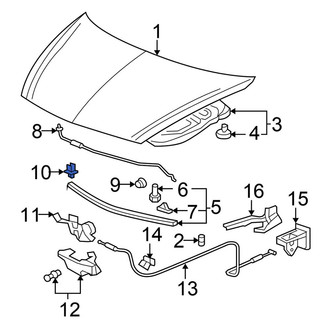 Honda OE - Hood Prop Rod Retainer