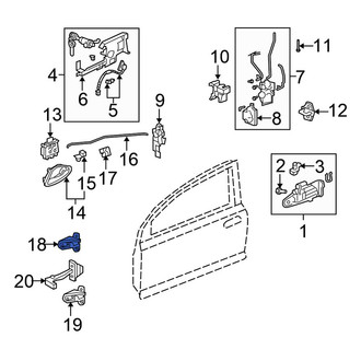 Honda OE - Front Left Upper Door Hinge