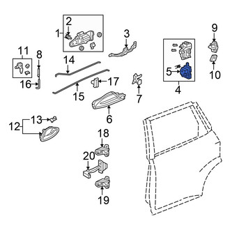 Honda OE - Rear Left Door Lock Actuator Motor