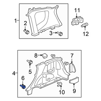 Honda OE - Rear Body Panel Trim Panel Clip
