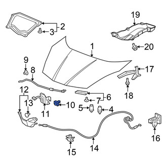Honda OE - Hood Prop Rod Retainer
