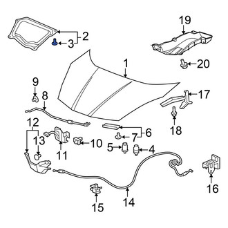 Honda OE - Hood Insulation Pad Clip