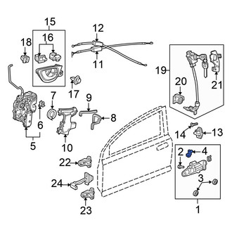 Honda OE - Left Outer Sliding Door Handle