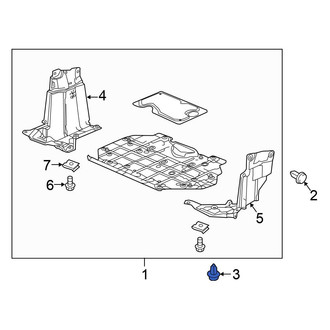 Honda OE - Lower Radiator Support Splash Shield Clip