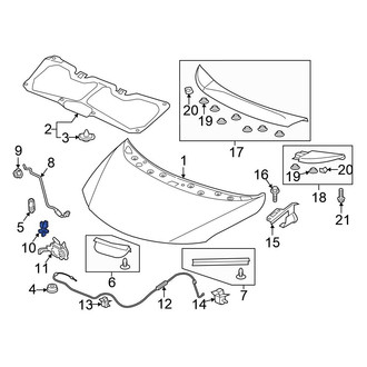 Honda OE - Hood Prop Rod Retainer