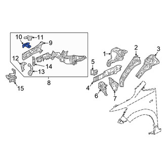 Honda OE - Left Frame Side Member Reinforcement Brace