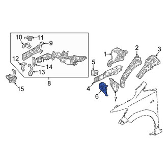 Honda OE - Front Right Fender Gusset