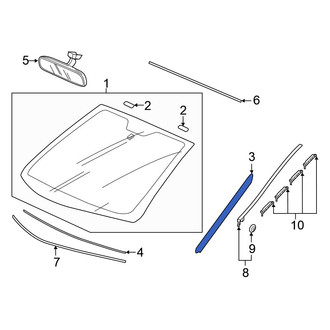 Honda OE - Upper Windshield Seal