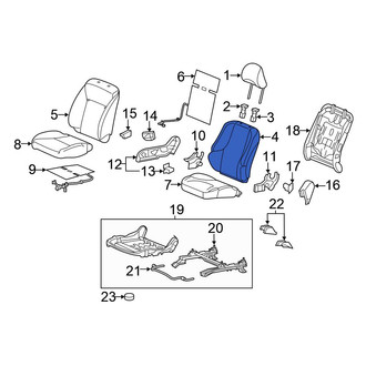 Honda OE - Front Right Seat Back Cushion
