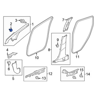 Honda OE - Upper Body A-Pillar Trim Panel Clip