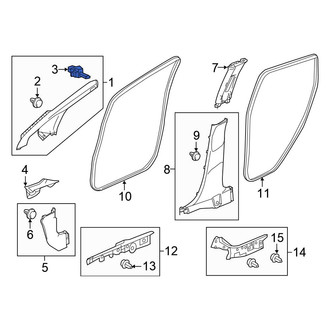 Honda OE - Upper Body A-Pillar Trim Panel Clip