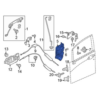 Honda OE - Front Right Door Latch Assembly