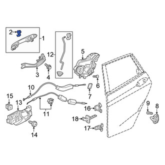Honda OE - Left Outer Sliding Door Handle