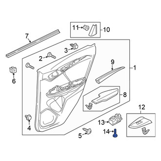 Honda OE - Liftgate Latch Handle Screw