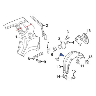 Honda OE - Quarter Panel Splash Shield Clip