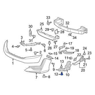 Honda OE - Bumper Cover Retainer