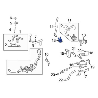 Honda OE - Engine Auxiliary Water Pump