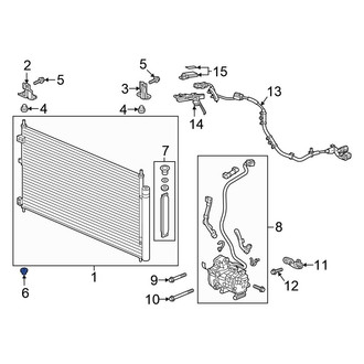 Honda OE - Lower A/C Condenser Bracket Insulator