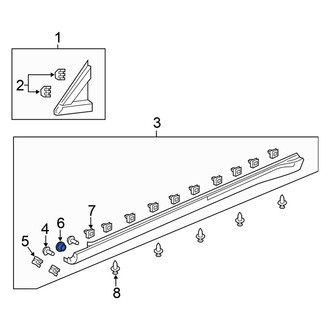 Honda OE - Lower Body B-Pillar Trim Panel Clip