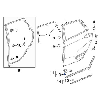 Honda OE - Outer Door Seal Clip