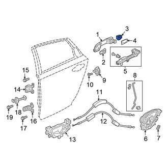 Honda OE - Front Left Exterior Door Handle Cover