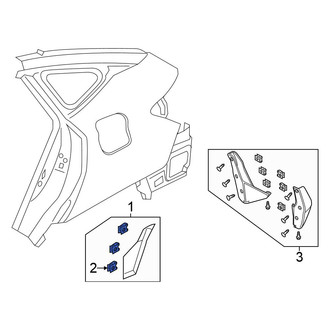 Honda OE - Rear Wheel Arch Molding Clip