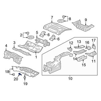 Honda OE - Fuel Tank Shield Clip