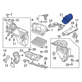Honda OE - Front Rearward Engine Air Intake Hose