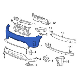 Honda OE - Front Upper Bumper Cover